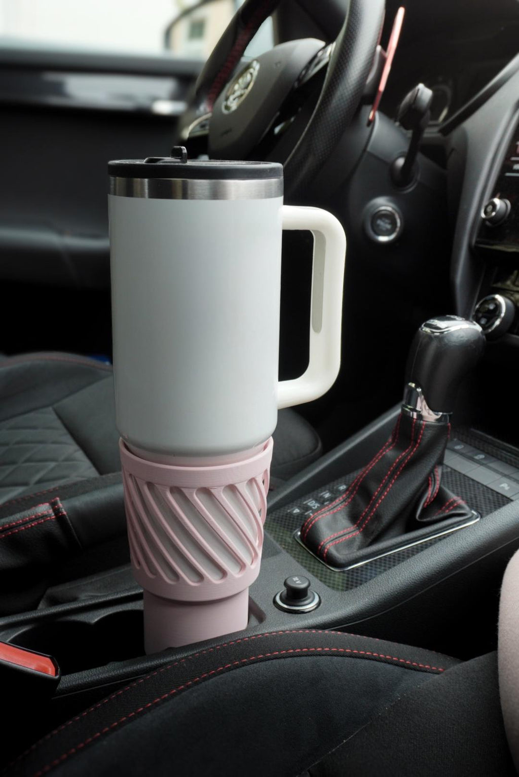 3D Printed Car Cup Holder Extender for Large Tumblers (65-69mm Base)