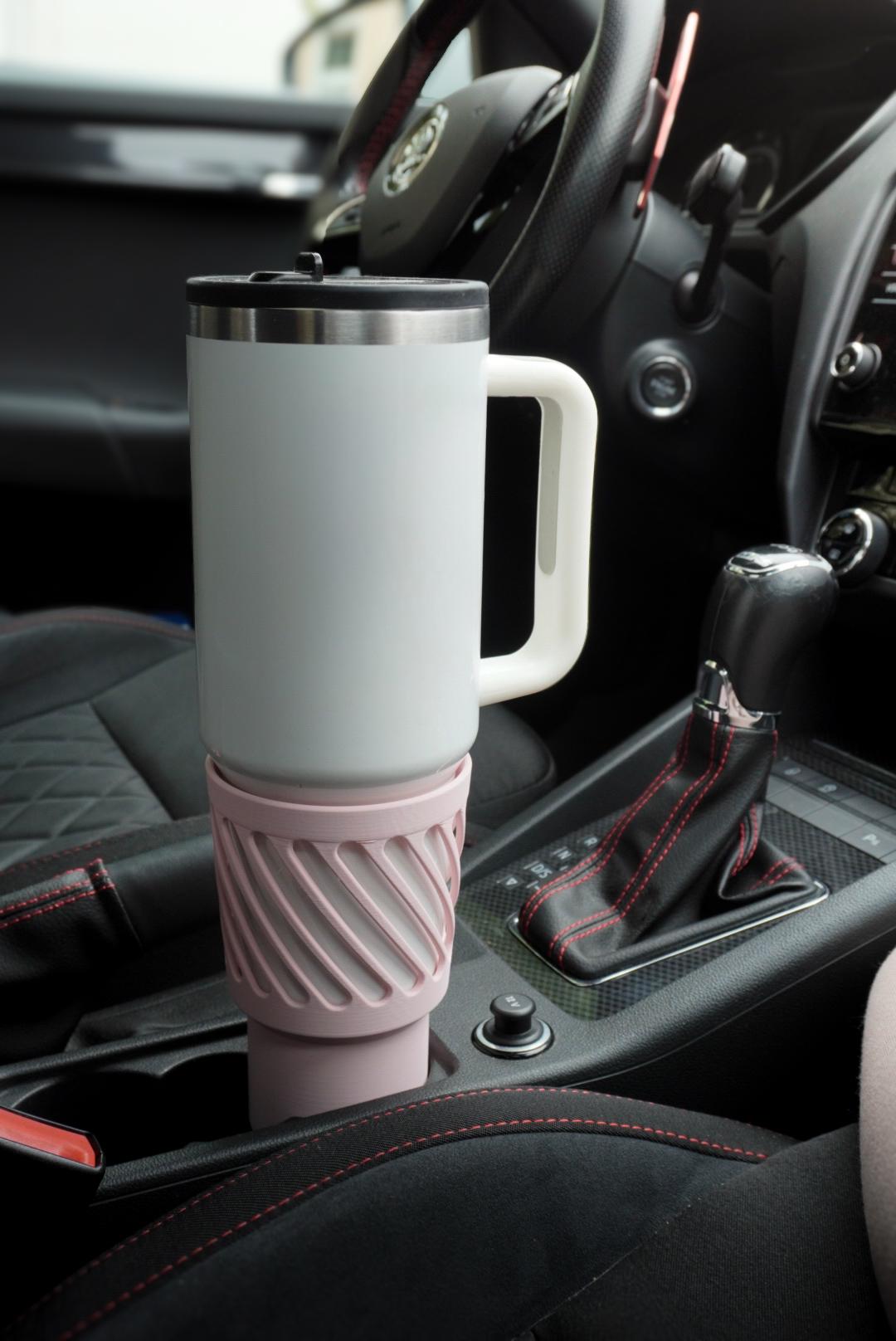 3D Printed Car Cup Holder Extender for Large Tumblers (65-69mm Base)