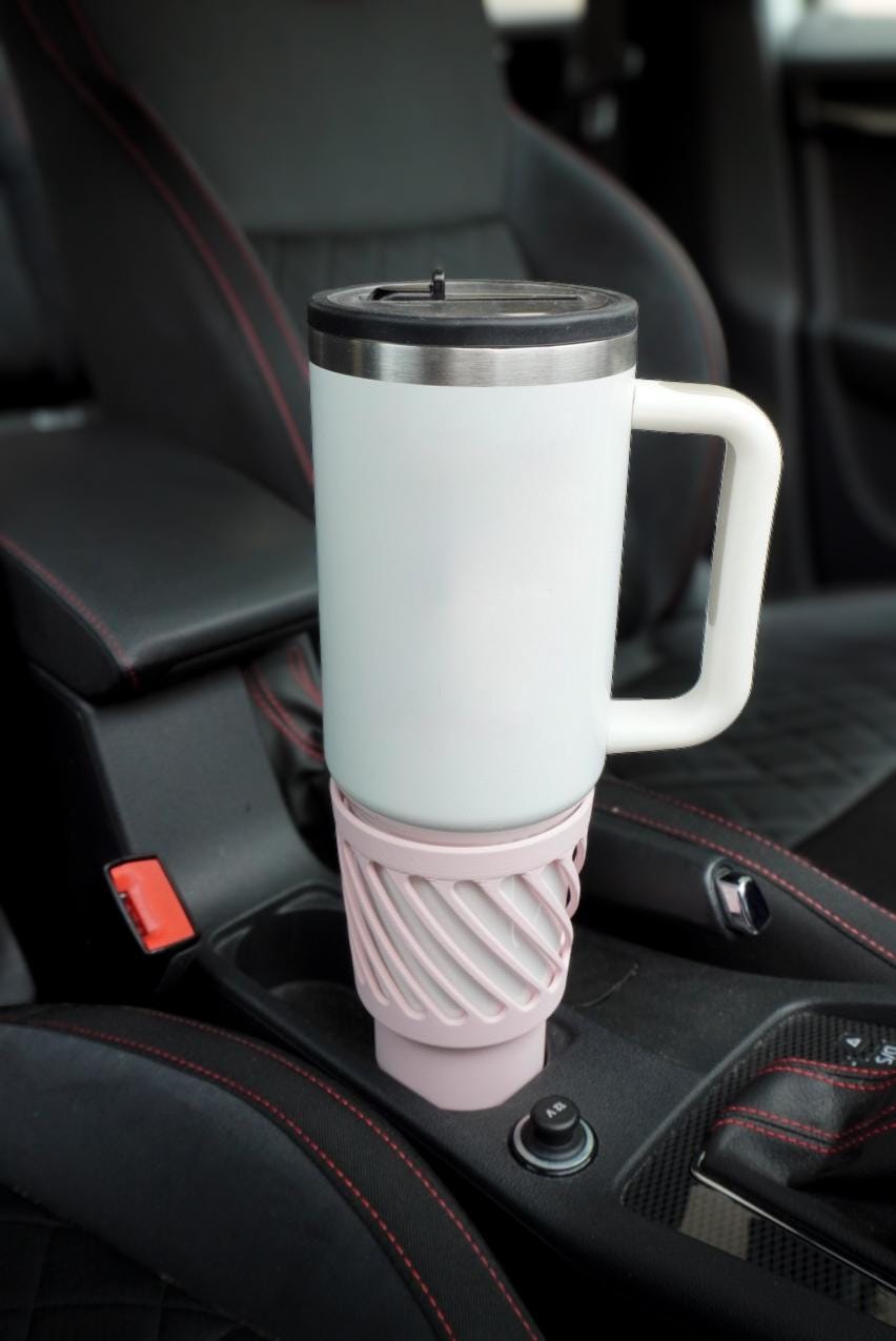 3D Printed Car Cup Holder Extender for Large Tumblers (65-69mm Base)