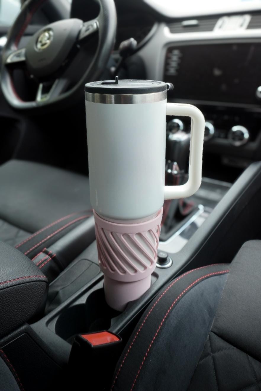 3D Printed Car Cup Holder Extender for Large Tumblers (65-69mm Base)