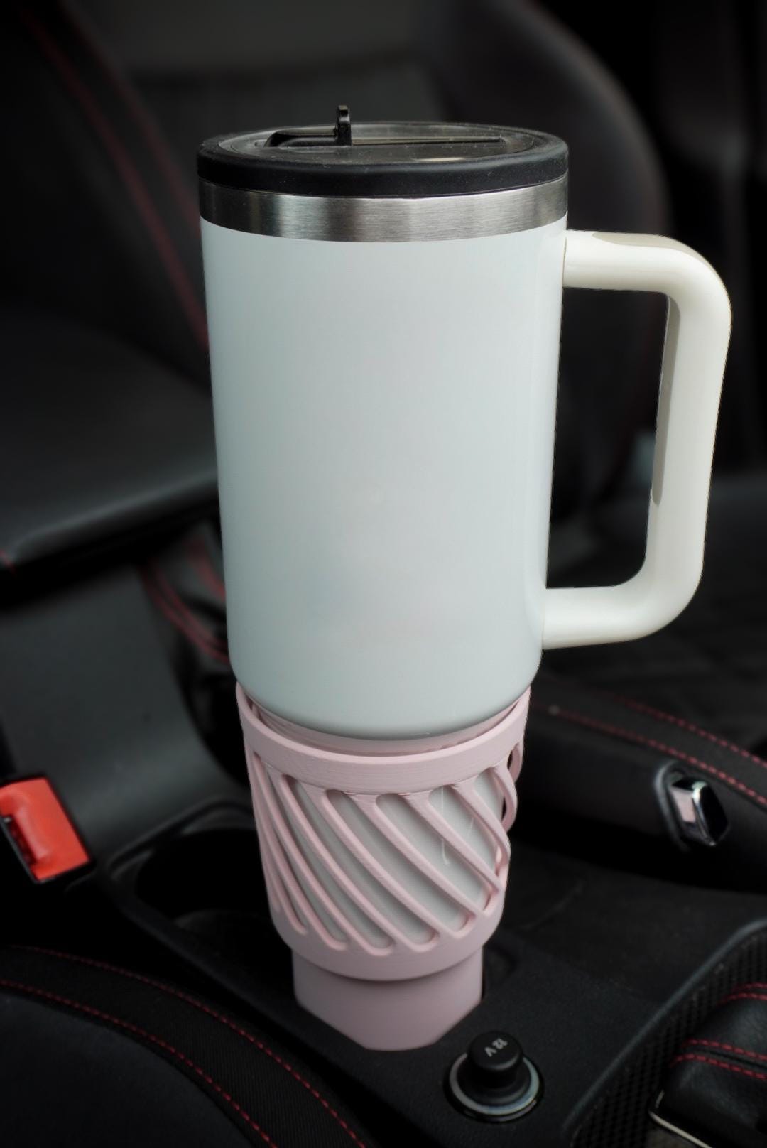 3D Printed Car Cup Holder Extender for Large Tumblers (65-69mm Base)