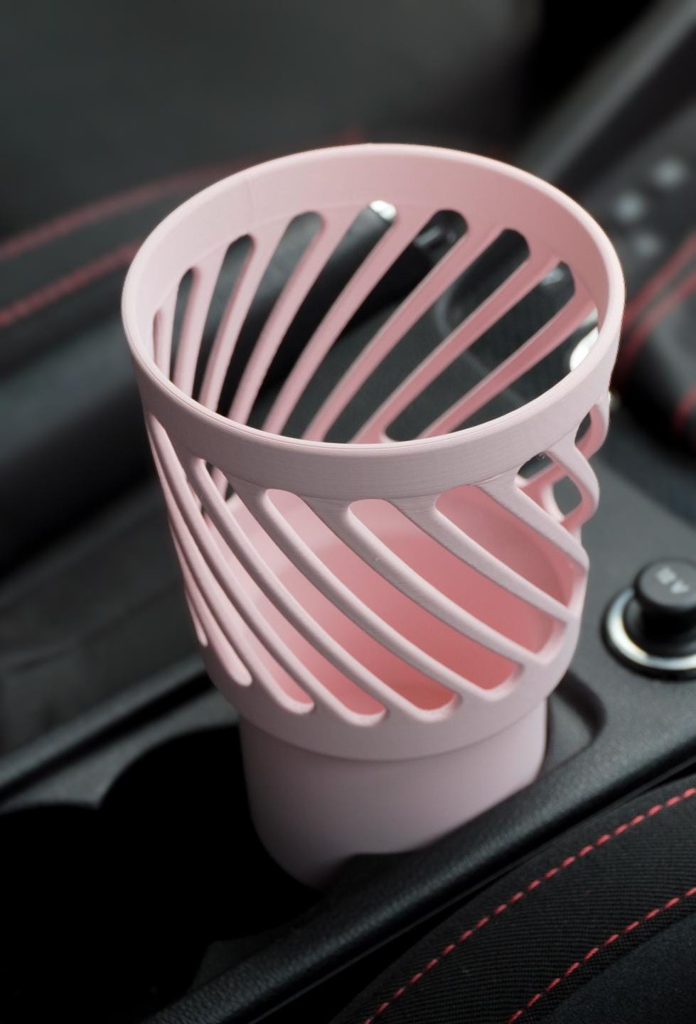 3D Printed Car Cup Holder Extender for Large Tumblers (65-69mm Base)