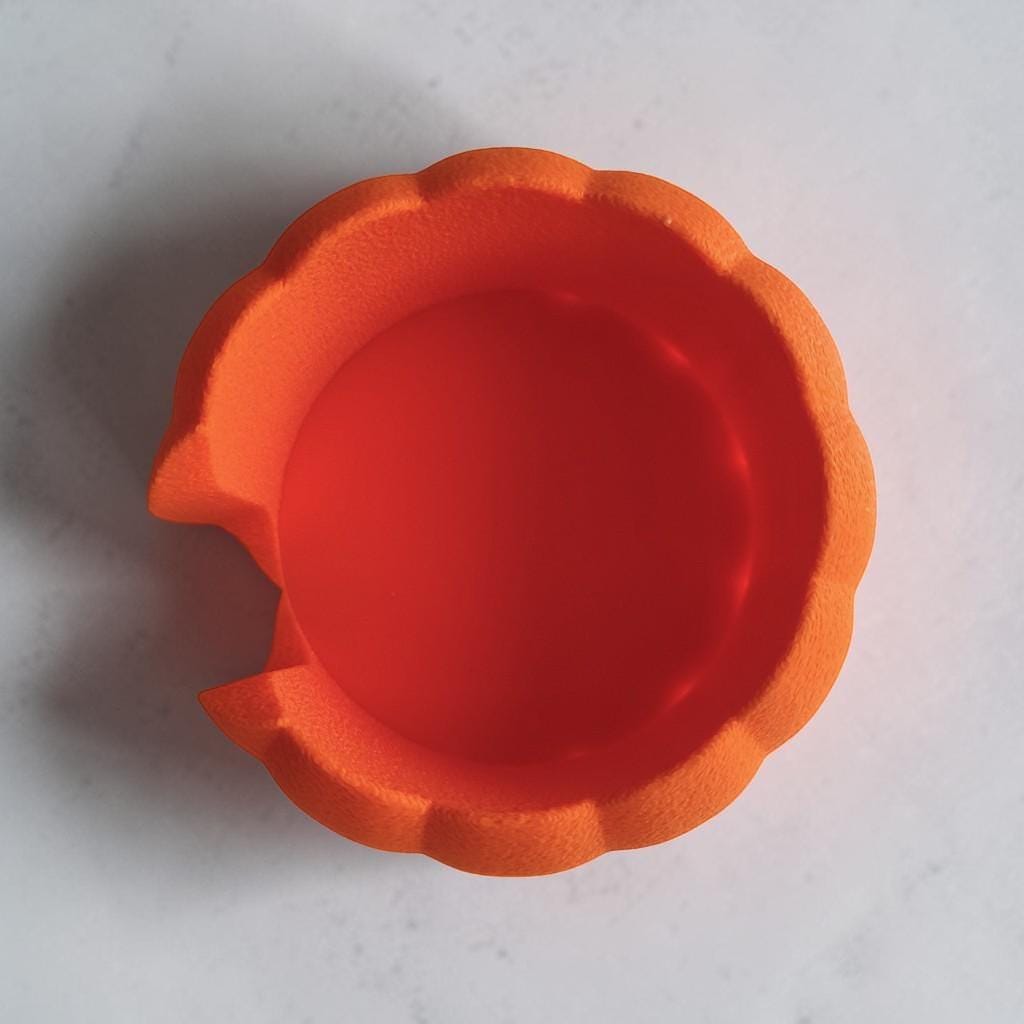 3D Printed Pumpkin Coaster Set with Holder, Autumn Table Decor (Set of 7)