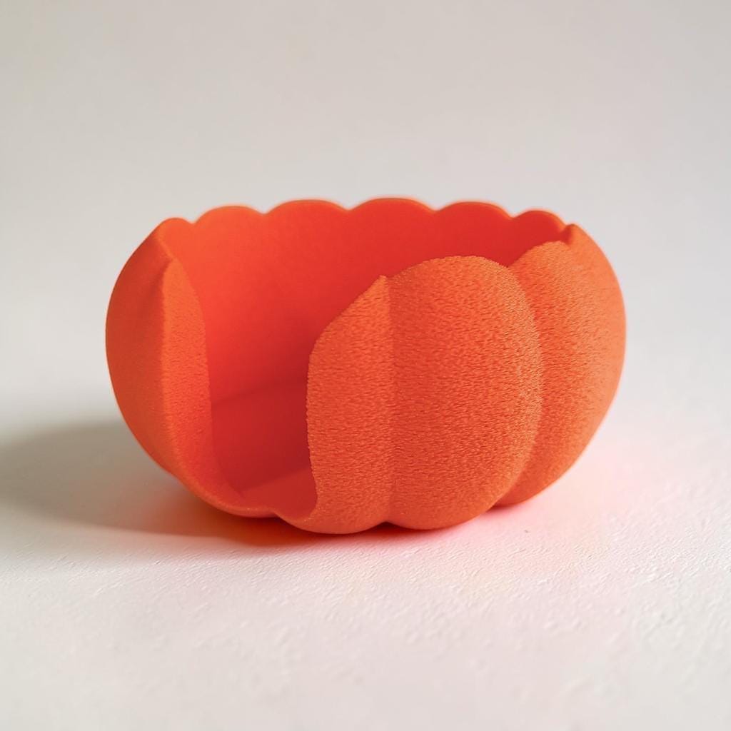 3D Printed Pumpkin Coaster Set with Holder, Autumn Table Decor (Set of 7)