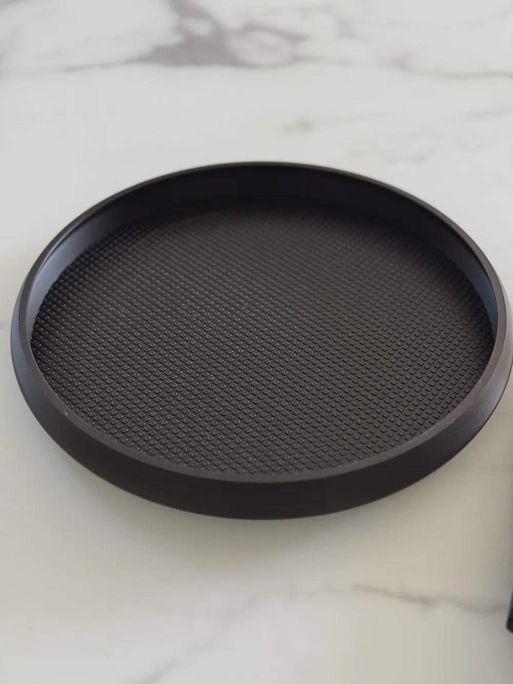Minimalist Black 3D Printed Catchall Tray, Entryway Organizer (Matte Finish)