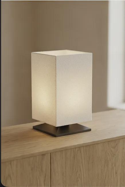 Minimalist Japanese Table Lamp, 3D Printed Warm Ambient Light, Zen Reading Corner Decor