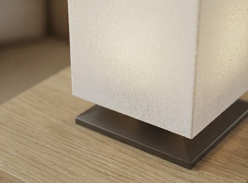 Minimalist Japanese Table Lamp, 3D Printed Warm Ambient Light, Zen Reading Corner Decor