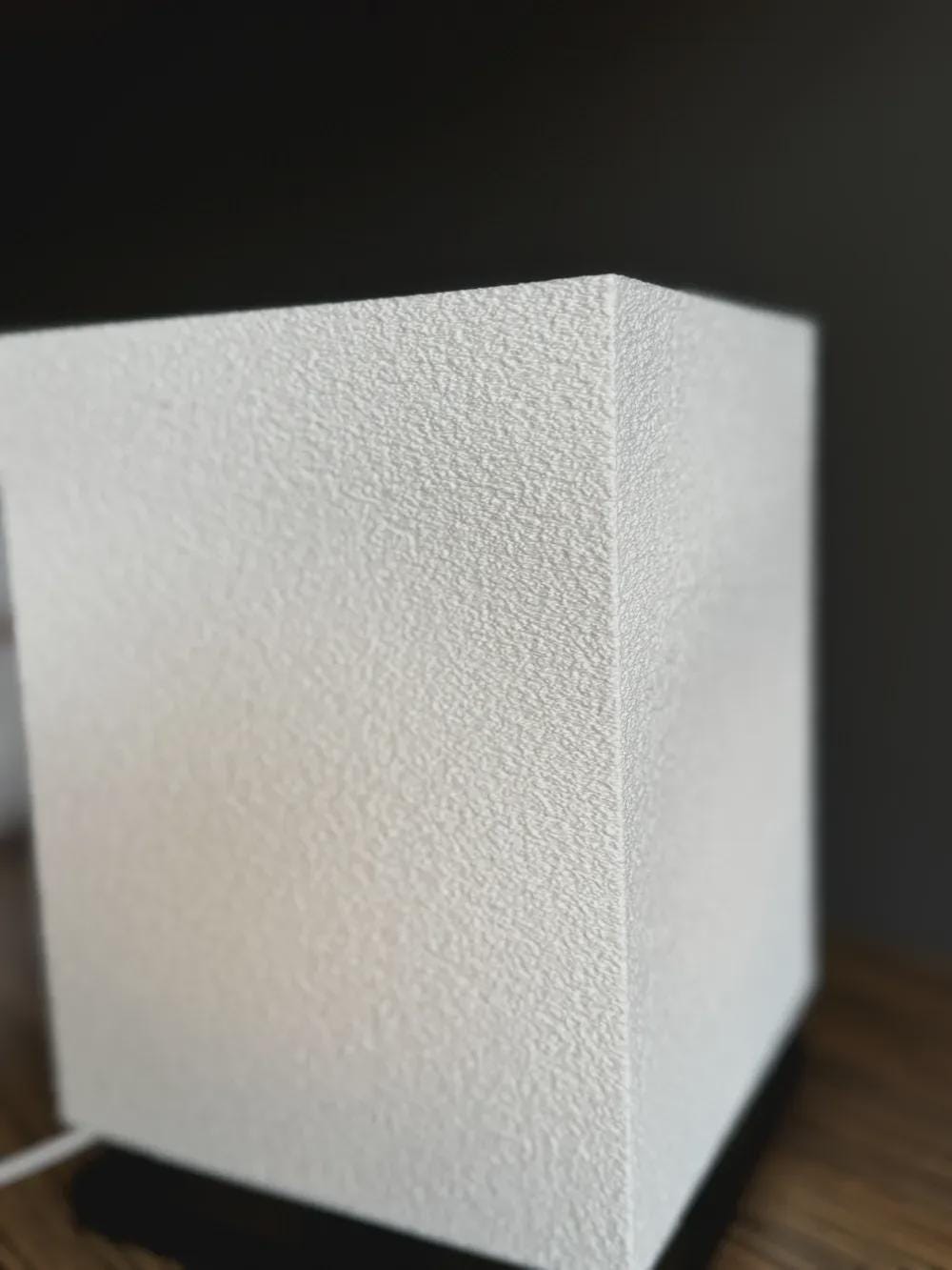 Minimalist Japanese Table Lamp, 3D Printed Warm Ambient Light, Zen Reading Corner Decor