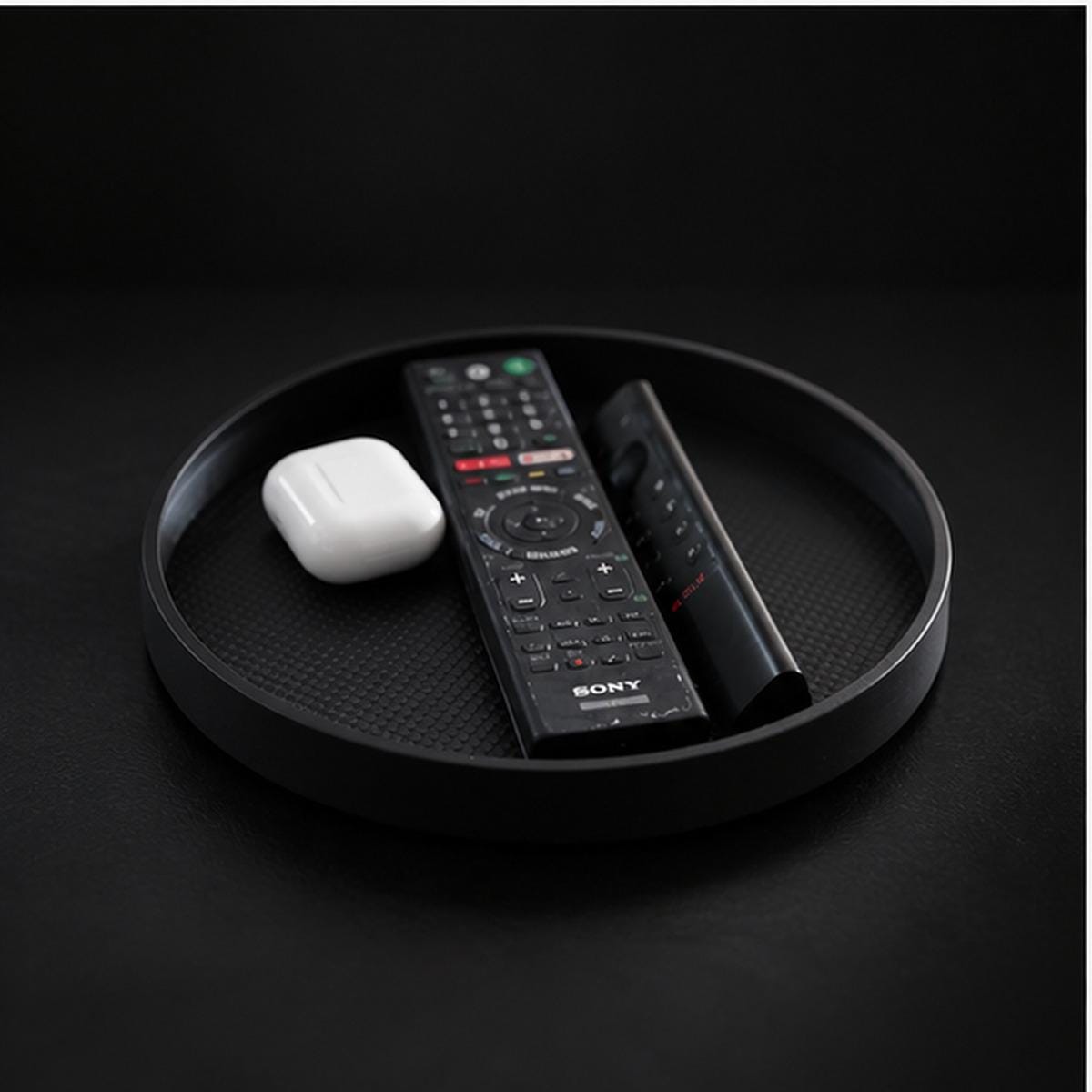 Minimalist Black 3D Printed Catchall Tray, Entryway Organizer (Matte Finish)