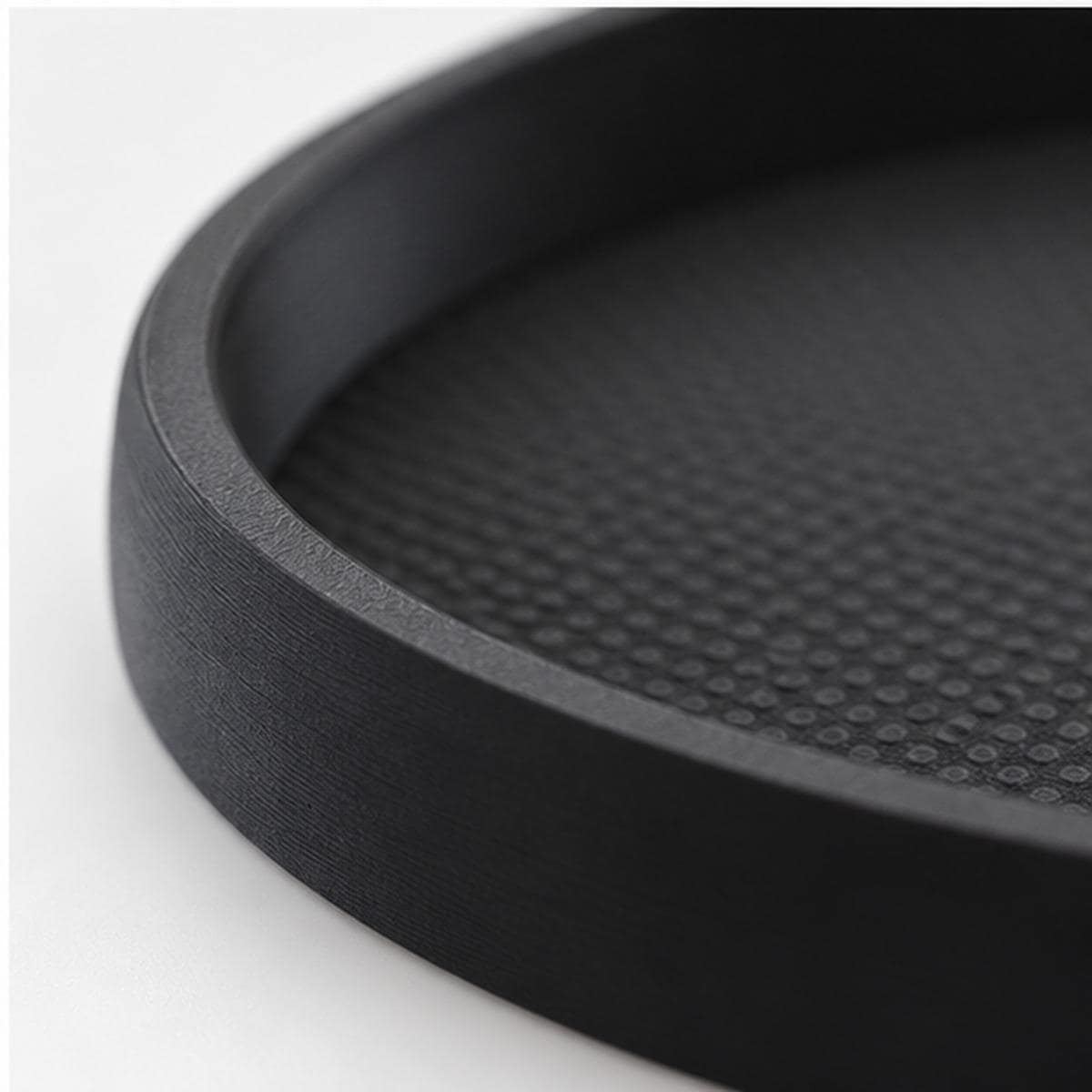 Minimalist Black 3D Printed Catchall Tray, Entryway Organizer (Matte Finish)