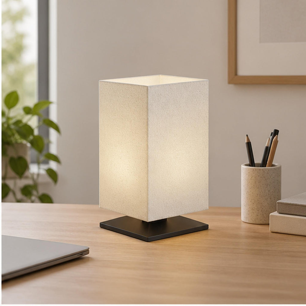 Minimalist Japanese Table Lamp, 3D Printed Warm Ambient Light, Zen Reading Corner Decor