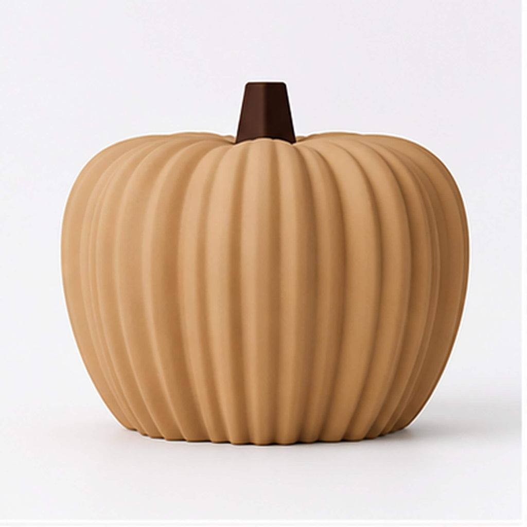 3D Printed Ribbed Pumpkin Decoration, Autumn Shelf Accent, Fall Centrepiece Ornament