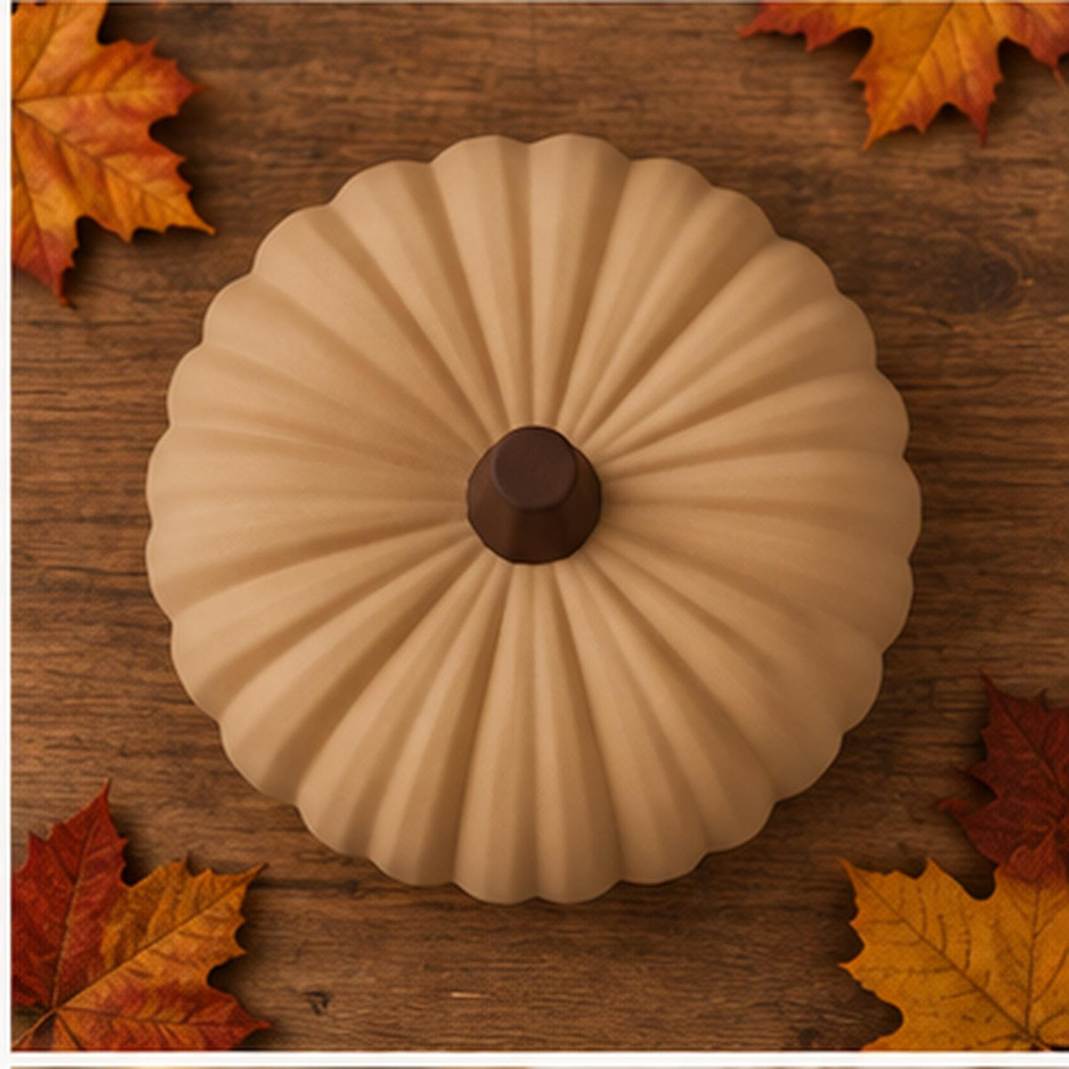 3D Printed Ribbed Pumpkin Decoration, Autumn Shelf Accent, Fall Centrepiece Ornament