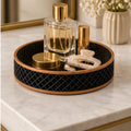 3D Printed Honeycomb Tray, Black & Copper Geometric Organizer, Modern Desk Catchall