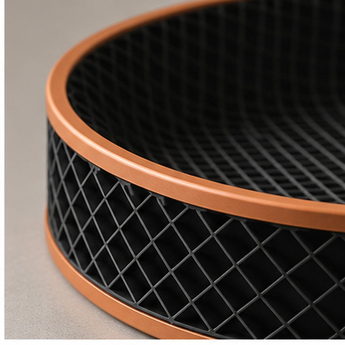 3D Printed Honeycomb Tray, Black & Copper Geometric Organizer, Modern Desk Catchall