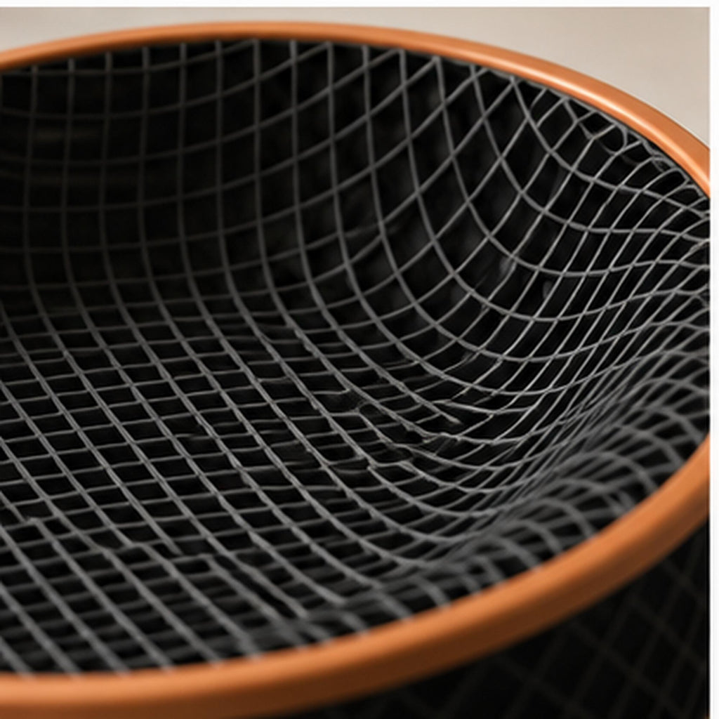 3D Printed Honeycomb Tray, Black & Copper Geometric Organizer, Modern Desk Catchall