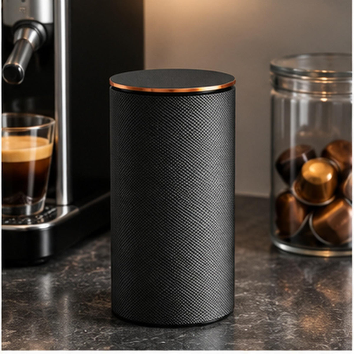 3D Printed Coffee Capsule Holder, Modern Black Pod Storage Stand (Nespresso Compatible)