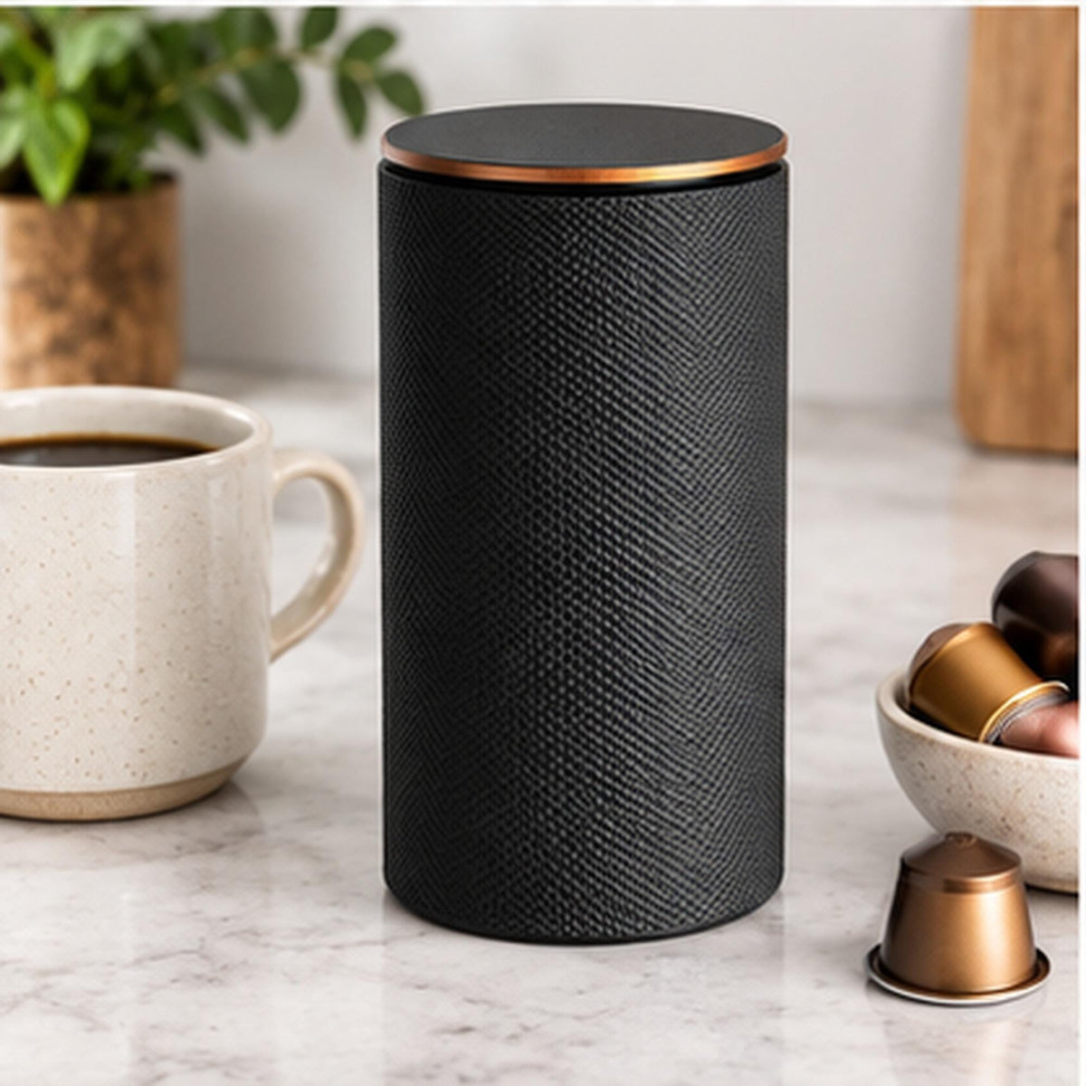 3D Printed Coffee Capsule Holder, Modern Black Pod Storage Stand (Nespresso Compatible)