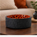 3D Printed Voronoi Bowl, Black & Copper Geometric Catchall, Japandi Decor (PLA)