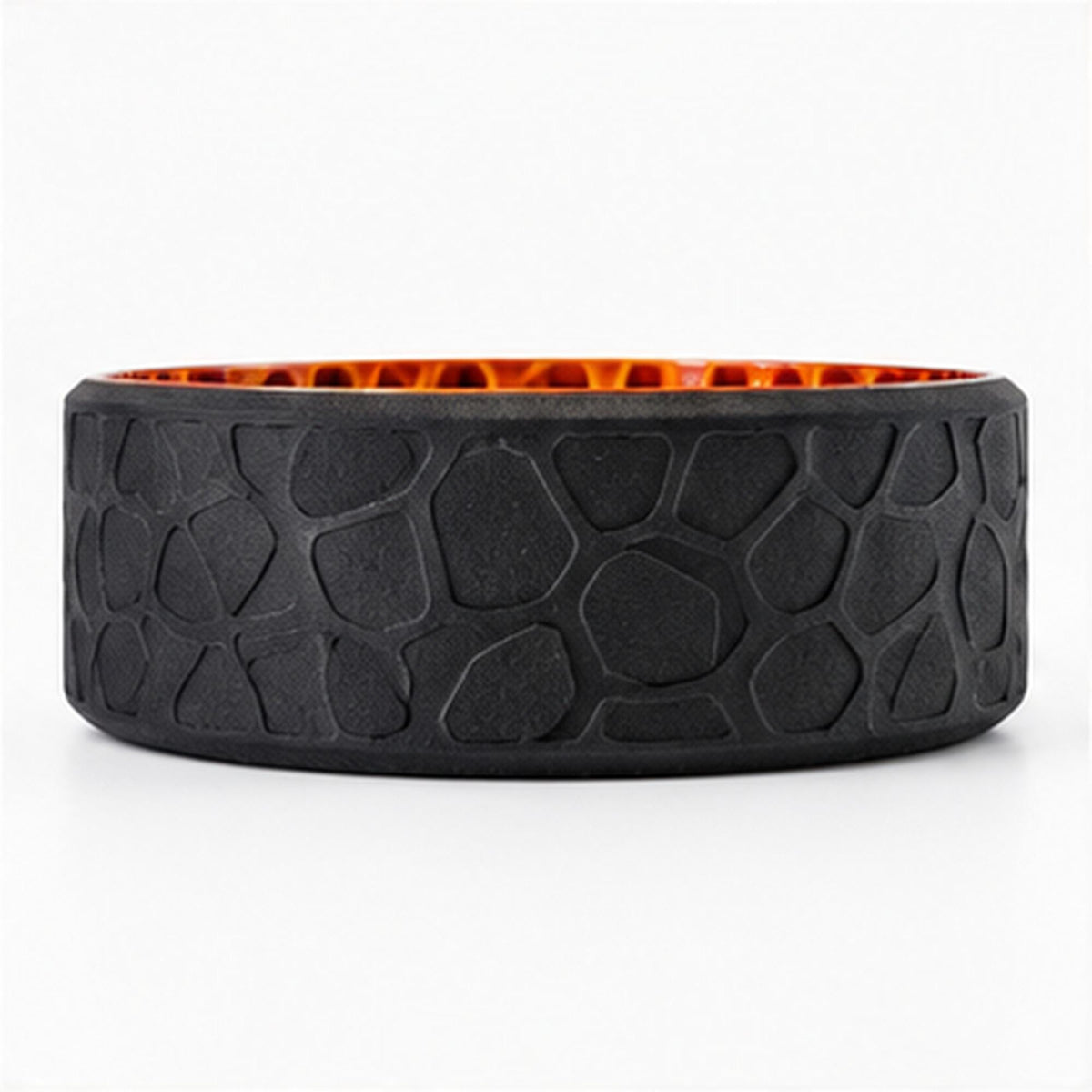 3D Printed Voronoi Bowl, Black & Copper Geometric Catchall, Japandi Decor (PLA)