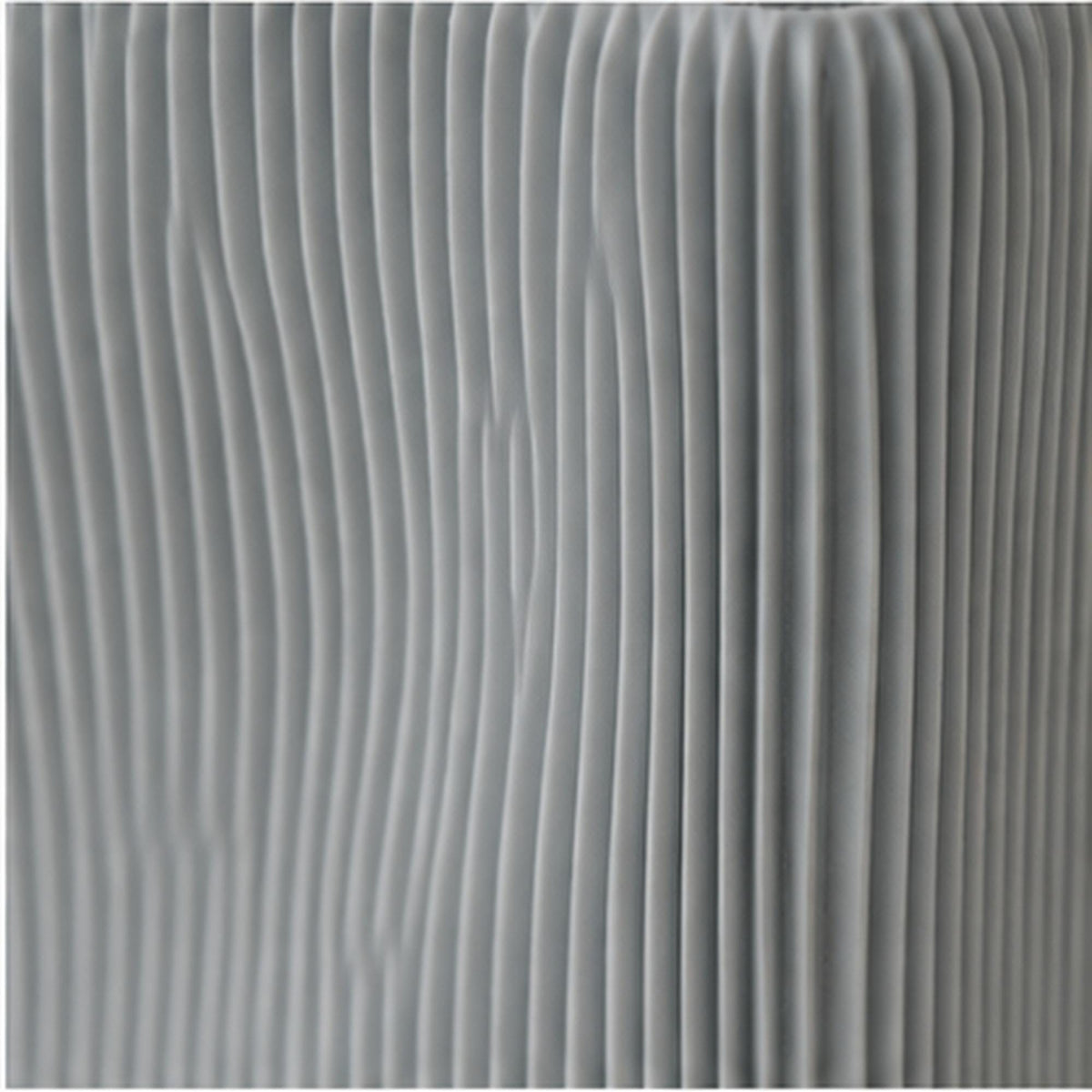 3D Printed Wave Vase, Ribbed Japandi Home Decor, Neutral Tabletop Centrepiece