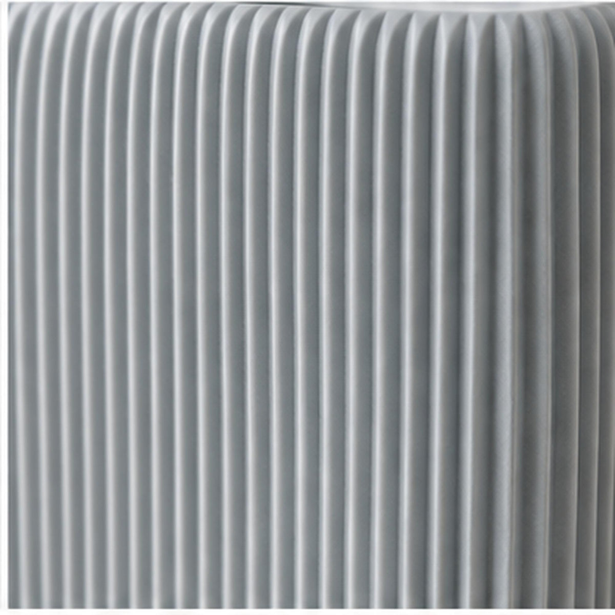 3D Printed Wave Vase, Ribbed Japandi Home Decor, Neutral Tabletop Centrepiece