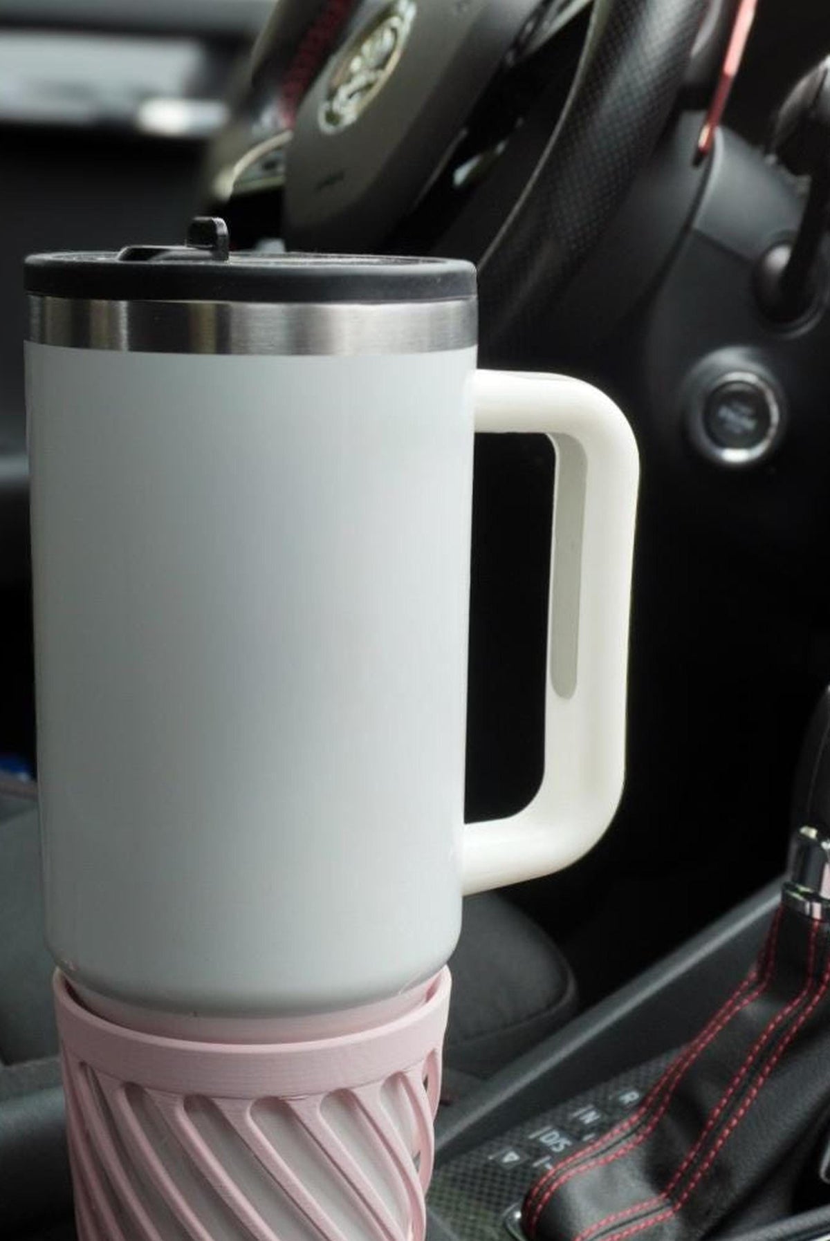 3D Printed Car Cup Holder Extender for Large Tumblers (65-69mm Base)
