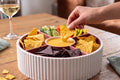 360 Rotating Ribbed Snack Tray, 4 Removable Bowls, Modern Organizer (3D Printed)