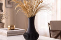 3D Printed Black Minimalist Vase, Modern Sculptural Home Décor (21.7cm)