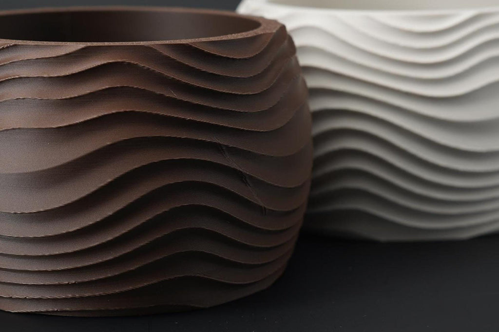 3D Printed Wave Vase, Japandi Scandi Decor, Dried Flower Arrangement (PLA)