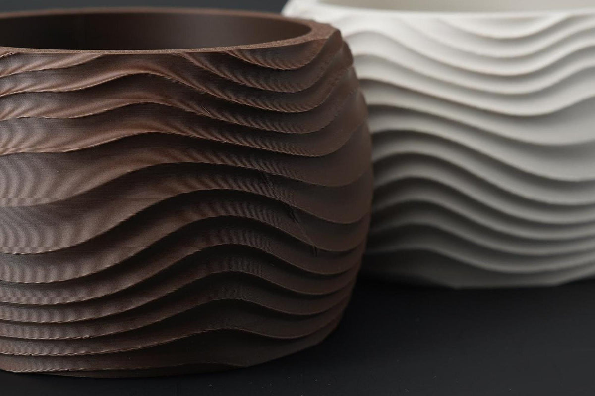 3D Printed Wave Vase, Japandi Scandi Decor, Dried Flower Arrangement (PLA)