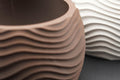 3D Printed Wave Vase, Japandi Scandi Decor, Dried Flower Arrangement (PLA)