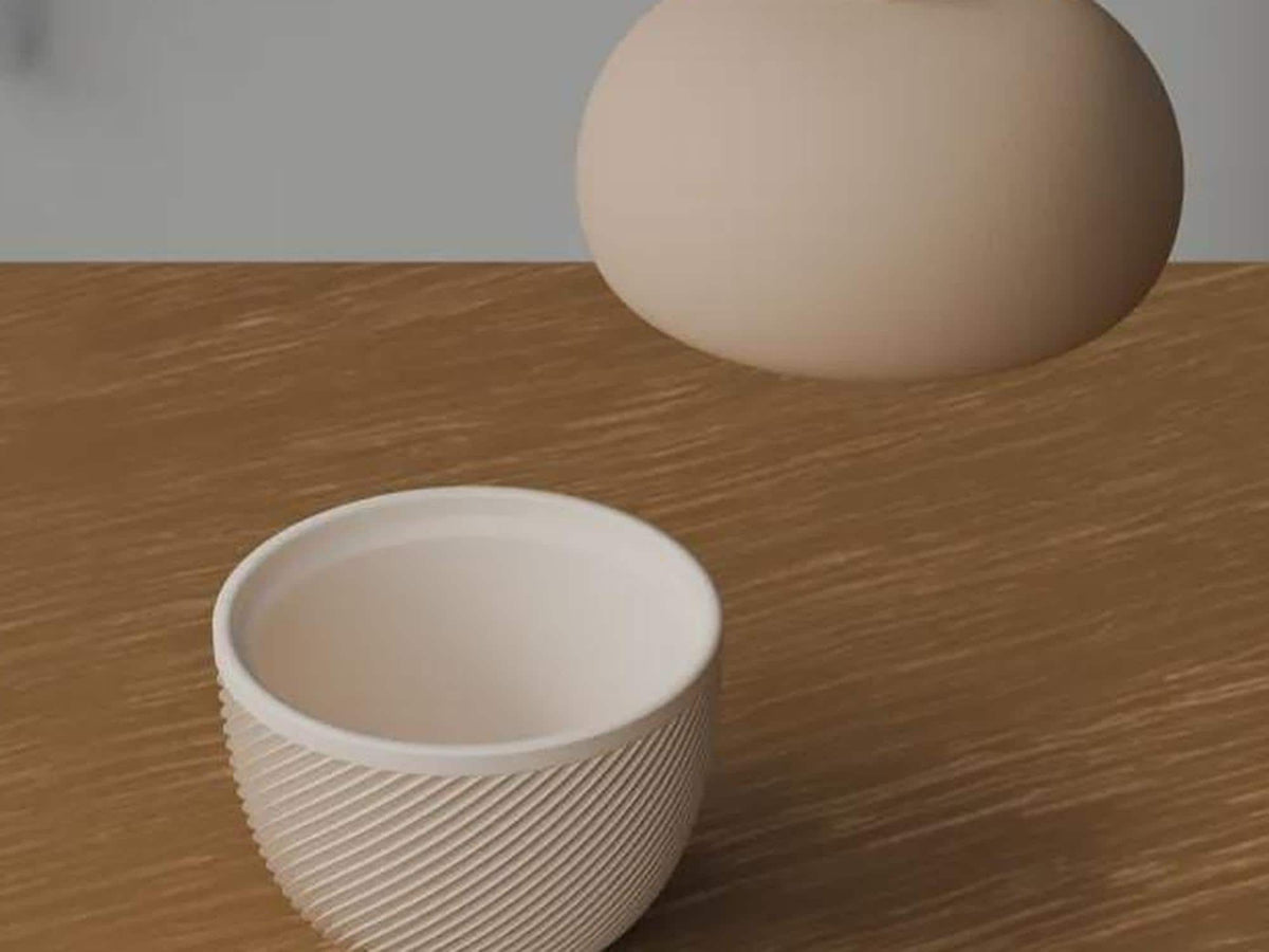 3D Printed Acorn Trinket Box, Spiral Ribbed Autumn Storage Jar (80x100mm)