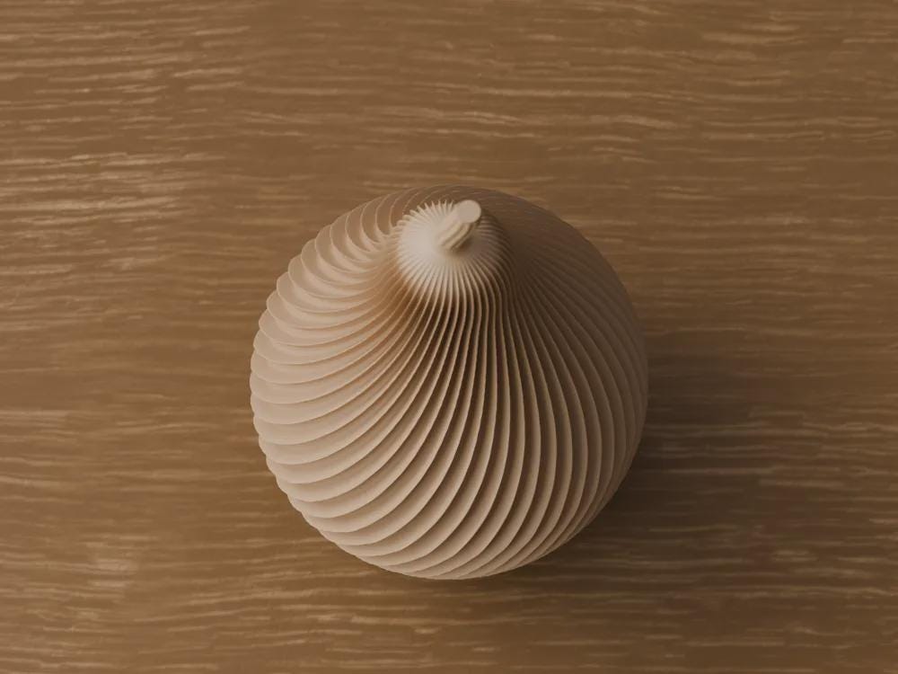 3D Printed Autumn Pear Decoration, Rustic Harvest Shelf Accent (PLA)