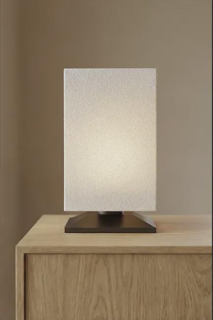 Minimalist Japanese Table Lamp, 3D Printed Warm Ambient Light, Zen Reading Corner Decor
