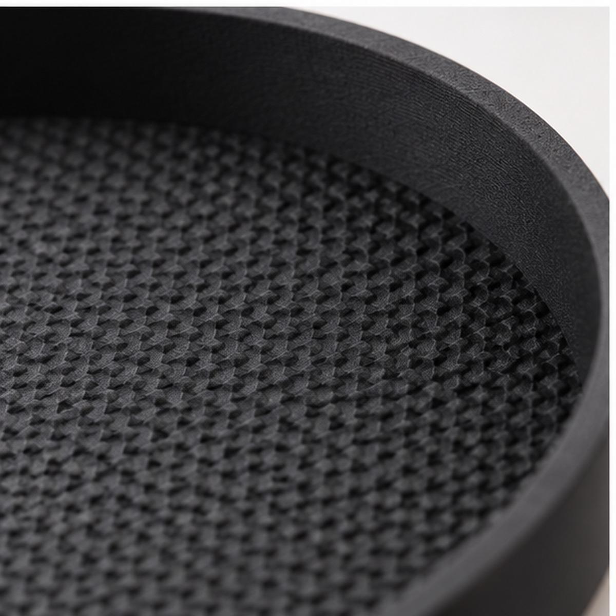 Minimalist Black 3D Printed Catchall Tray, Entryway Organizer (Matte Finish)