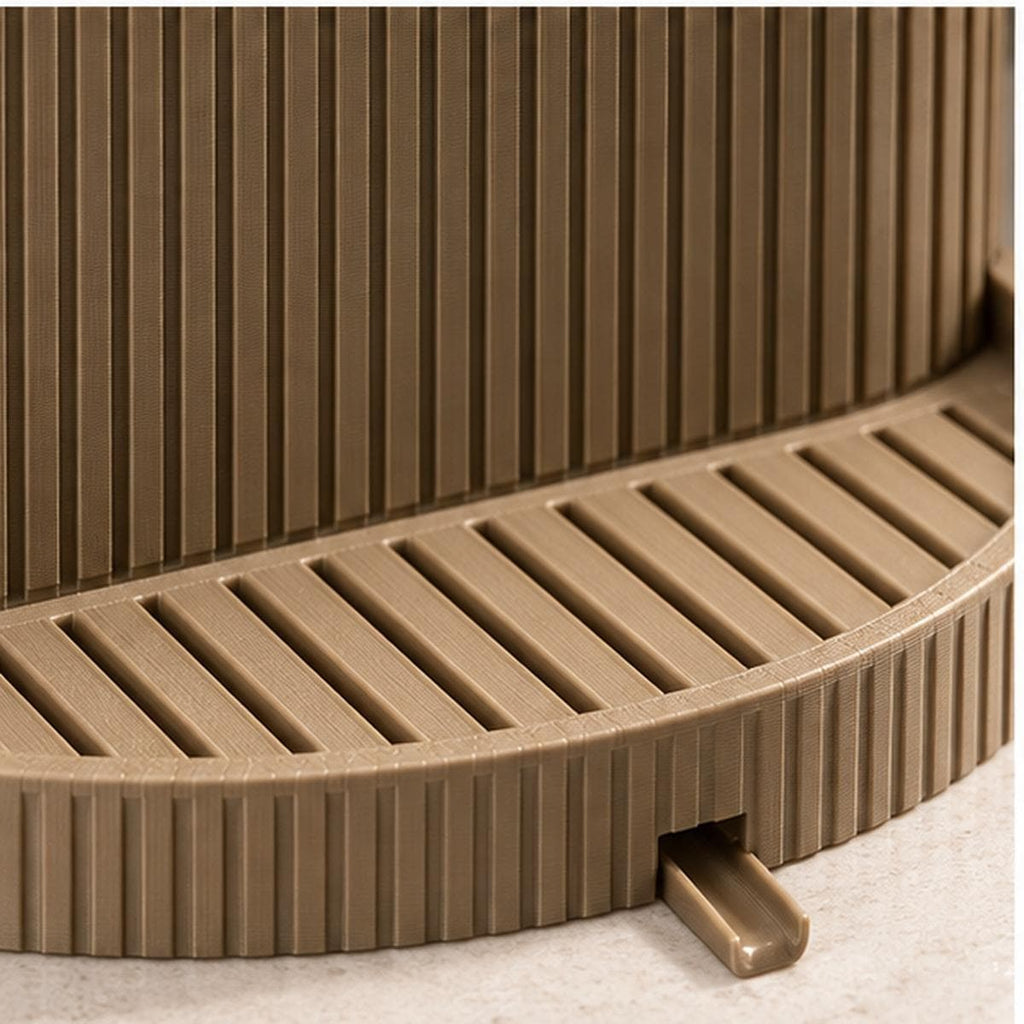 3D Printed Ribbed Sink Caddy, Draining Tray, Kitchen Utensil Holder (Taupe-Brown)