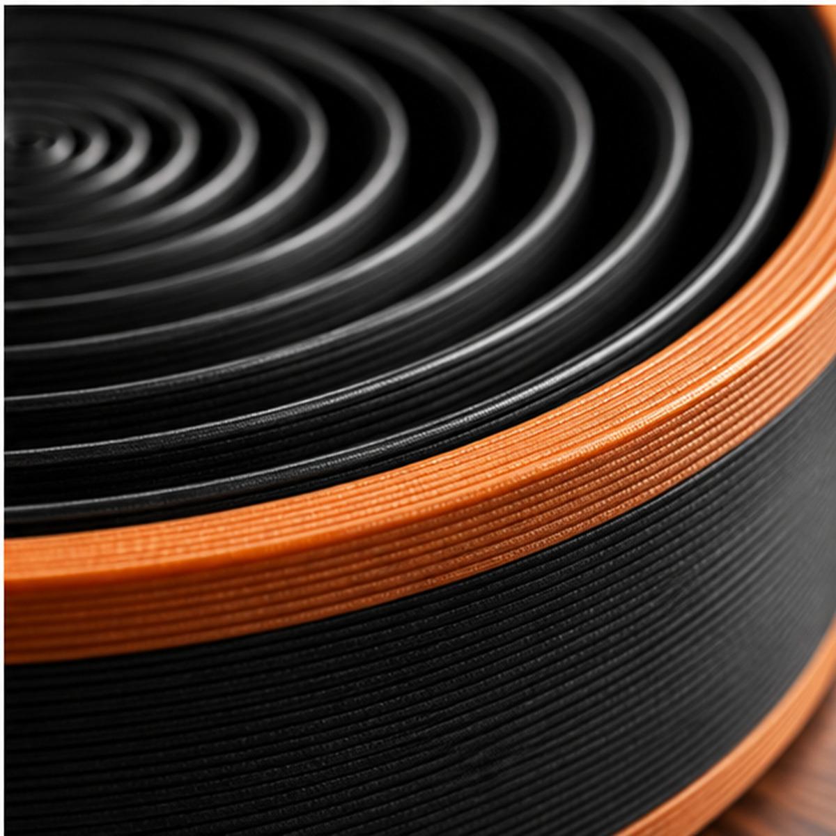 3D Printed Spiral Catchall Tray, Black & Copper Valet Dish, Modern Desk Organiser