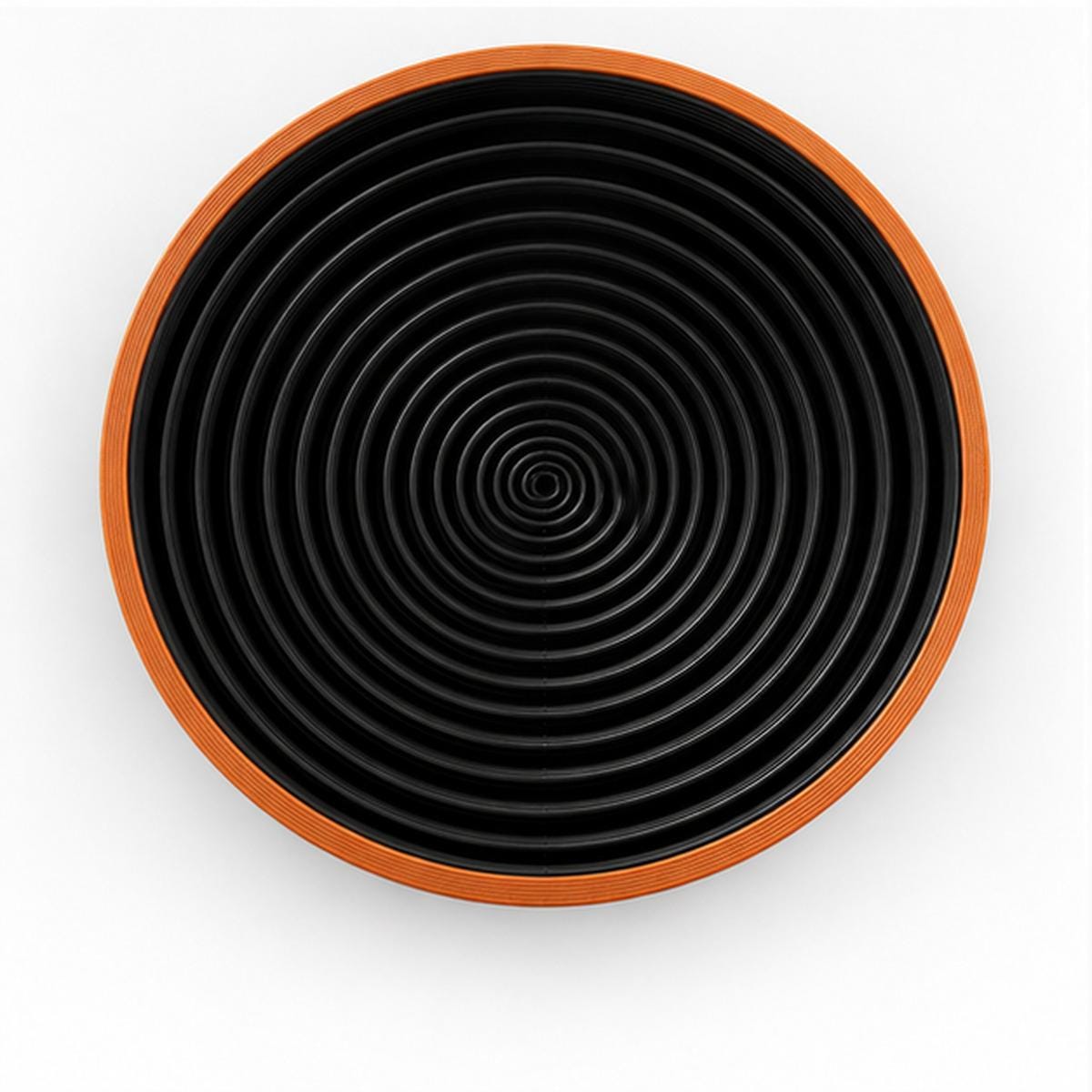 3D Printed Spiral Catchall Tray, Black & Copper Valet Dish, Modern Desk Organiser