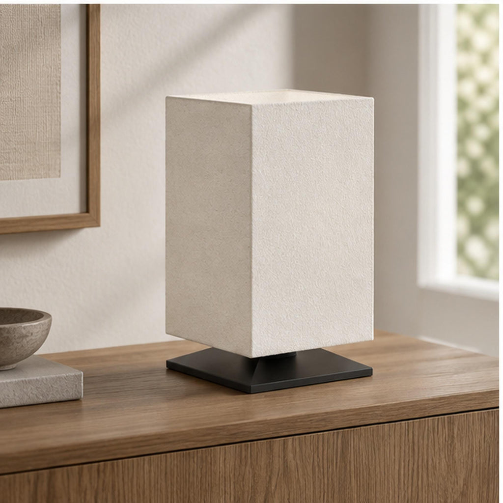 Minimalist Japanese Table Lamp, 3D Printed Warm Ambient Light, Zen Reading Corner Decor