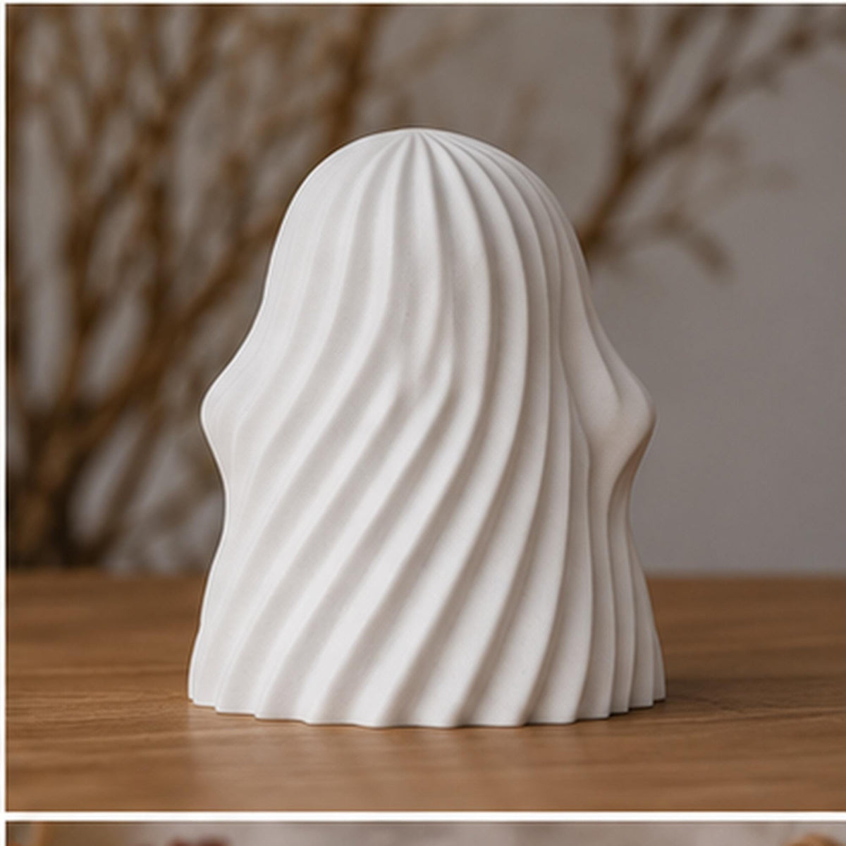 3D Printed Ghost Tealight Holder, Twisted Halloween Shelf Decor, PLA Plastic Ornament