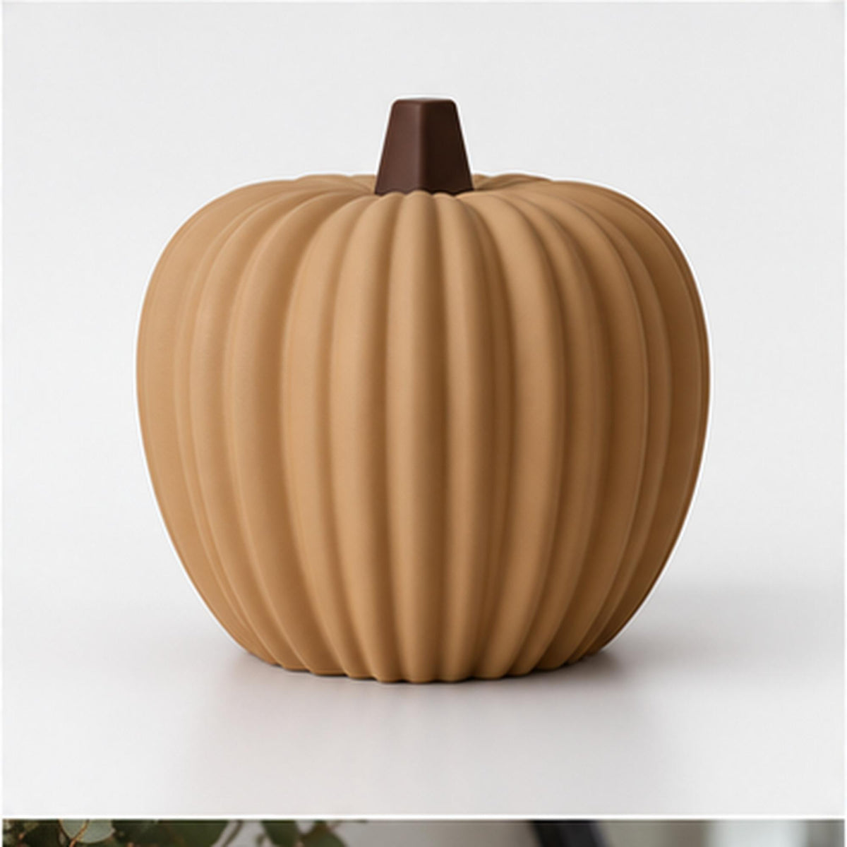 3D Printed Ribbed Pumpkin Decoration, Autumn Shelf Accent, Fall Centrepiece Ornament