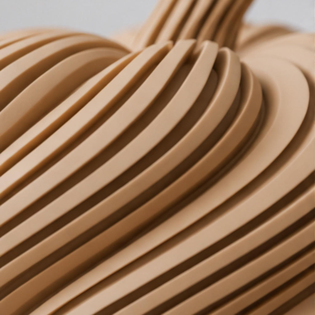 3D Printed Spiral Pumpkin Sculpture, Modern Autumn Shelf Decor, Halloween Mantel Ornament