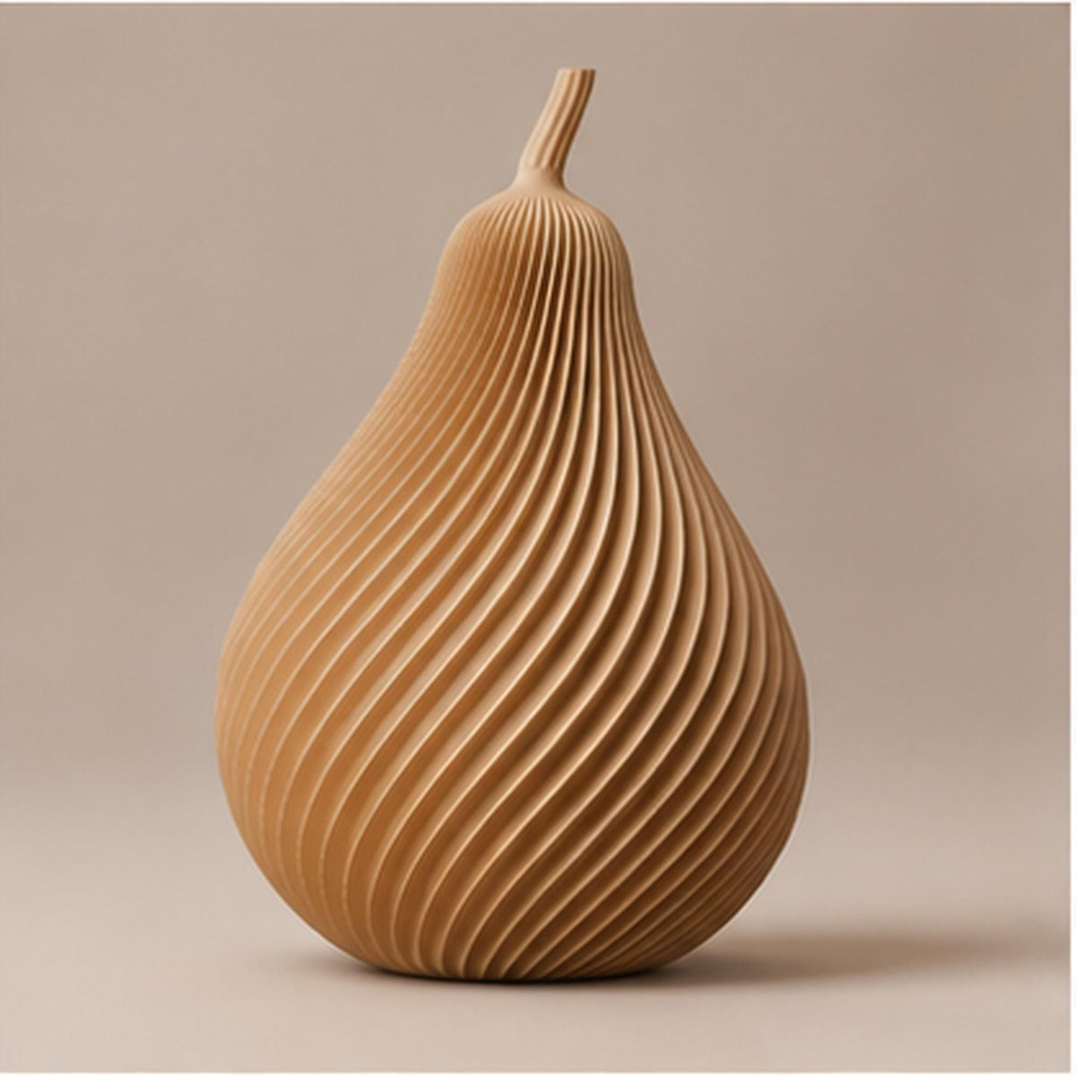 3D Printed Autumn Pear Decoration, Rustic Harvest Shelf Accent (PLA)