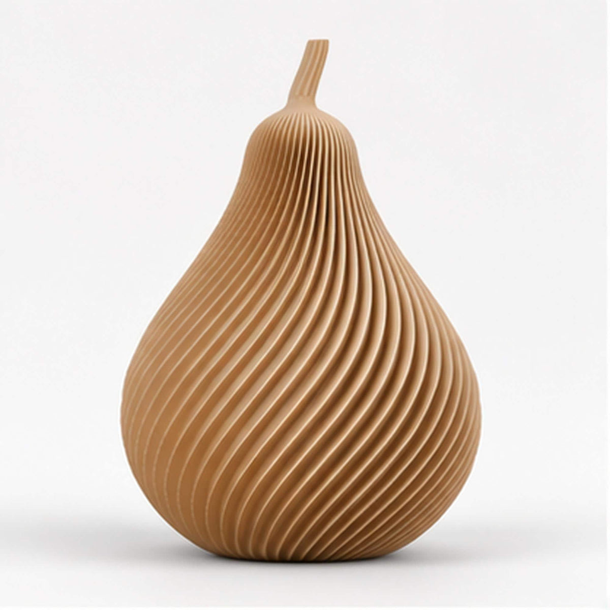 3D Printed Autumn Pear Decoration, Rustic Harvest Shelf Accent (PLA)