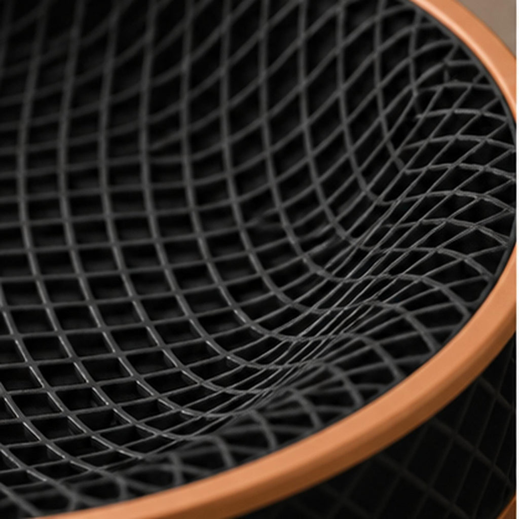 3D Printed Honeycomb Tray, Black & Copper Geometric Organizer, Modern Desk Catchall