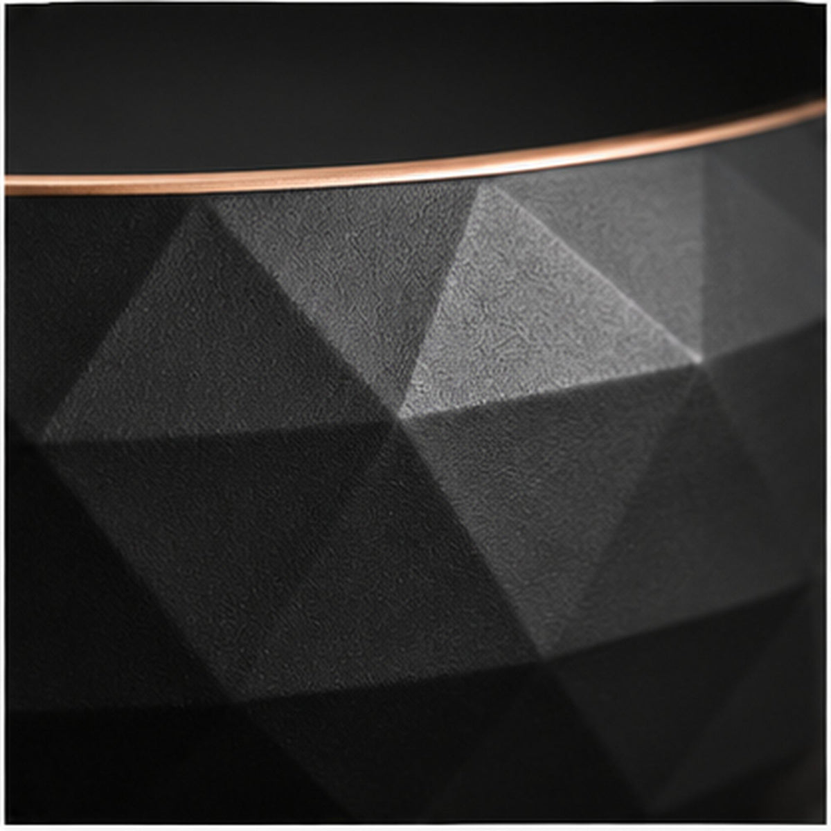 3D Printed Geometric Catchall Bowl, Modern Black Faceted Entryway Decor, Desk Organizer (Housewarming Gift)
