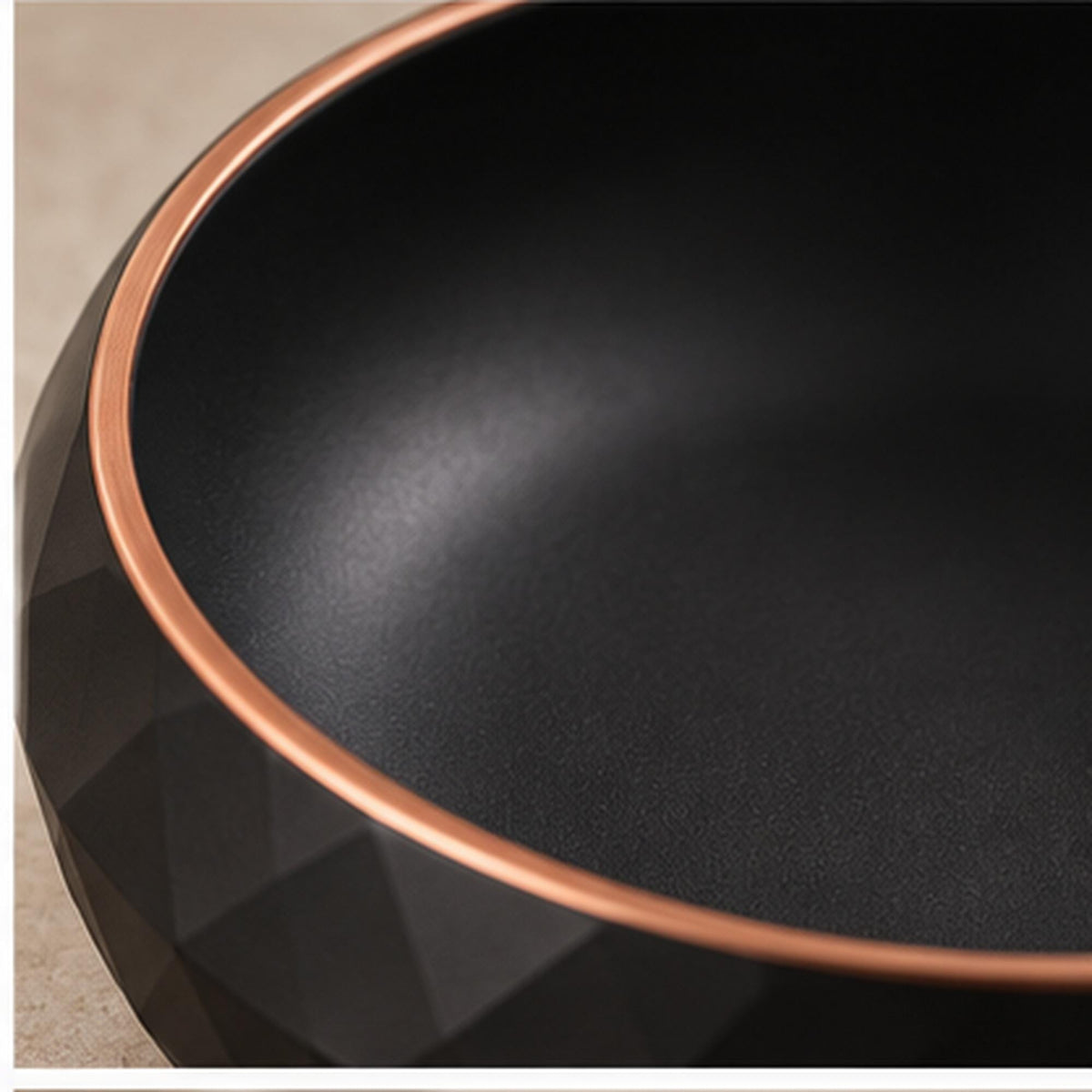 3D Printed Geometric Catchall Bowl, Modern Black Faceted Entryway Decor, Desk Organizer (Housewarming Gift)