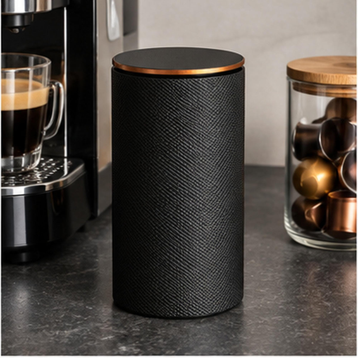 3D Printed Coffee Capsule Holder, Modern Black Pod Storage Stand (Nespresso Compatible)