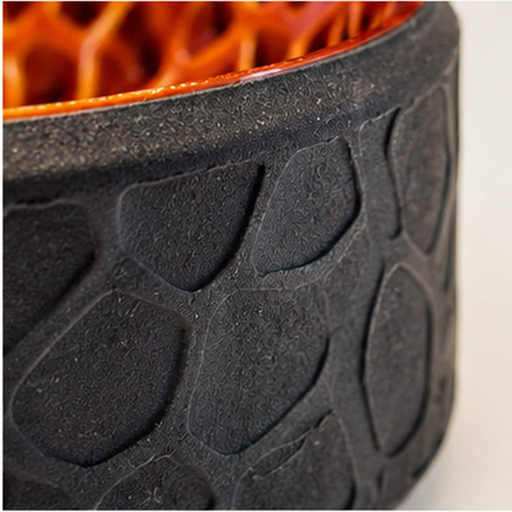3D Printed Voronoi Bowl, Black & Copper Geometric Catchall, Japandi Decor (PLA)